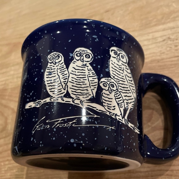 Gwen Frostic Signed Owl family mug naturalist RARE collector mug